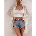 Cardigan Long en Maille Ajourée